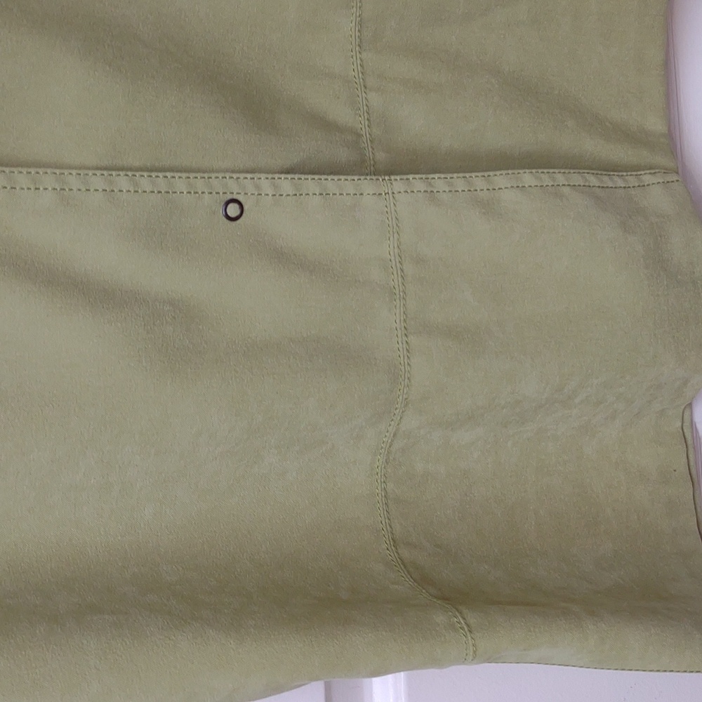 Zara Basic Lime Green Chartreuse Ls Point Collar … - image 6